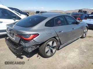 2023 BMW i4 eDrive35 with VIN WBY43AW00PFP80951, listed as a Copart auction lot 47249434 with 5,189 mi miles. Bid and sale history available at carsss.com. Image 3.