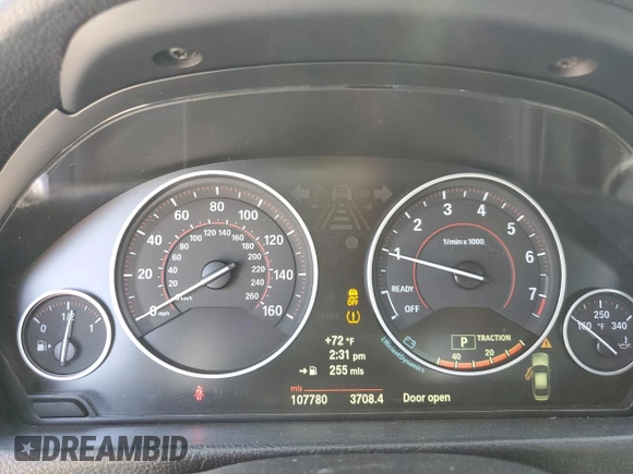 2013 BMW 3 Series 328i z VIN WBA3C1C5XDF435500, wystawiony jako Copart lot #53266805 z przebiegiem 107 780 mil mil oraz Szkoda całkowita • Salvage title. Historia ofert i sprzedaży dostępna na DreamBid. Obrazek 9.
