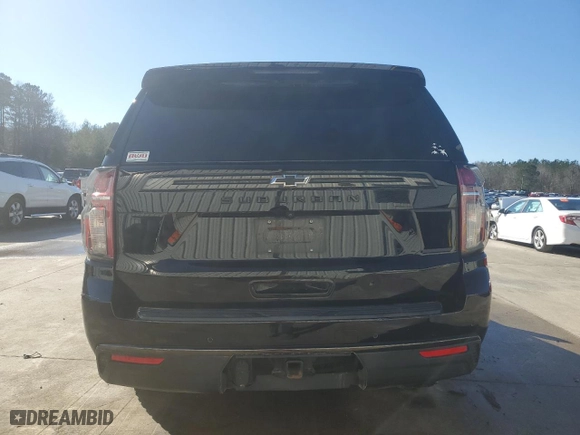 2021 Chevrolet Suburban Z71 with VIN 1GNSKDKD2MR165986, listed as a Copart auction lot 43536745 with NaN miles and Salvage Title. Bid and sale history available at carsss.com. Image 6.