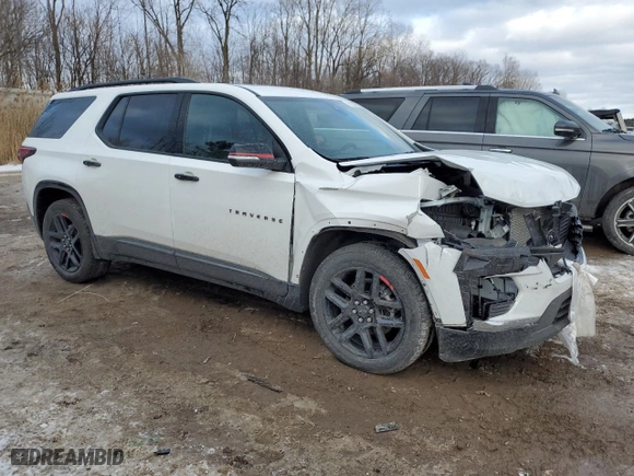 2023 Chevrolet Traverse Premier with VIN 1GNEVKKWXPJ131582, listed as a Copart auction lot 43123875 with 23,011 mi miles and Salvage Title. Bid and sale history available at carsss.com. Image 4.