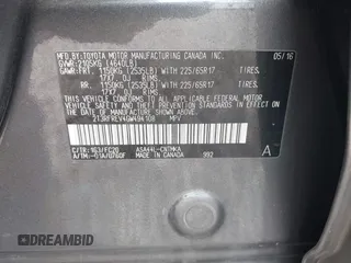 2016 Toyota RAV4 XLE with VIN 2T3RFREV4GW494108, listed as a IAAI auction lot 42234227 with 102,216 mi miles and . Bid and sale history available at DreamBid. Image 9.