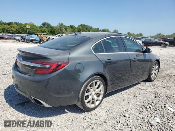 2016 Buick Regal GS with VIN 2G4GU5GXXG9201693, listed as a Copart auction lot 67313454 with 58,612 mi miles and Salvage Title. Bid and sale history available at carsss.com. Image 3.