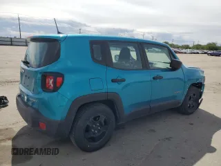 2020 Jeep Renegade Sport with VIN ZACNJAAB7LPL79566, listed as a Copart auction lot 57182895 with 34,599 mi miles and Salvage title. Bid and sale history available at DreamBid. Image 3.