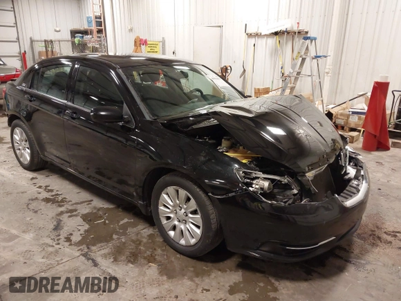 2014 Chrysler 200 LX with VIN 1C3CCBAG1EN158745, listed as a IAAI auction lot 40994879 with 180,000 mi miles. Bid and sale history available at carsss.com. Image 1.