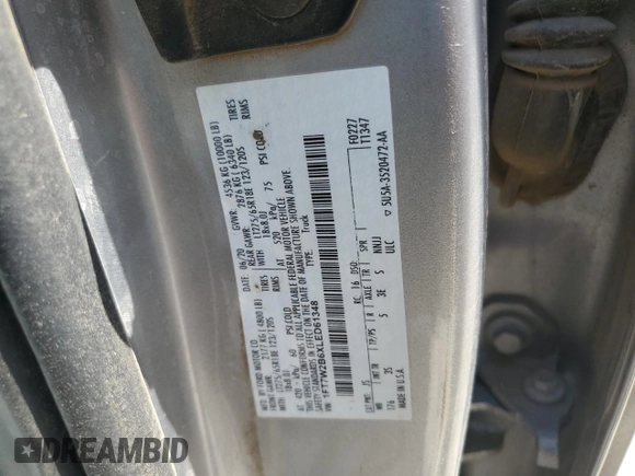 2020 Ford F-250 XL с VIN 1FT7W2B6XLED61348, выставлен на аукционе Copart как лот 57573375 с пробегом Не указан миль и Списание • Salvage title. История ставок и продаж доступна на DreamBid. Изображение 12.