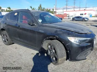 2022 Alfa Romeo Stelvio Ti with VIN ZASPAKBN5N7D24275, listed as a IAAI auction lot 41360975 with 24,668 mi miles. Bid and sale history available at carsss.com. Image 6.