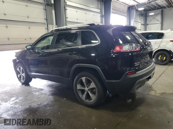 2019 Jeep Cherokee Limited with VIN 1C4PJMDX8KD456740, listed as a Copart auction lot 54556595 with 66,087 mi miles and Salvage title. Bid and sale history available at DreamBid. Image 2.