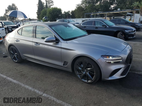 2023 Genesis G70 2.0T with VIN KMTG34TA0PU120788, listed as a Copart auction lot 68816274 with 9,481 mi miles and Salvage Title. Bid and sale history available at DreamBid. Image 4.