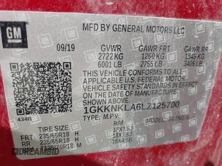 2020 GMC Acadia SLE z VIN 1GKKNKLA6LZ125700, wystawiony jako IAAI lot #41984161 z przebiegiem 85 352 mil mil oraz . Historia ofert i sprzedaży dostępna na DreamBid. Obrazek 9.