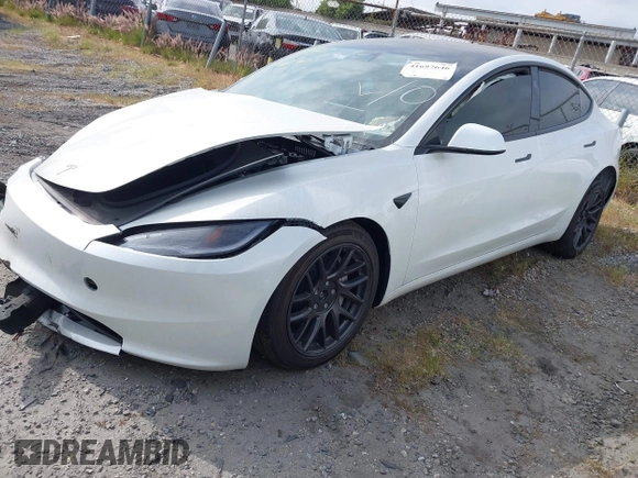 2024 Tesla Model 3 Long Range with VIN 5YJ3E1EB7RF854092, listed as a IAAI auction lot 41697646 with 7,371 mi miles and . Bid and sale history available at DreamBid. Image 19.