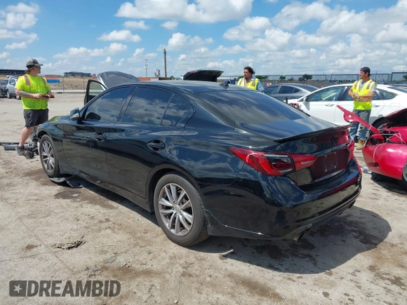 2021 Infiniti Q50 Pure with VIN JN1EV7AP9MM702072, listed as a IAAI auction lot 42232189 with 93,550 mi miles and . Bid and sale history available at DreamBid. Image 3.