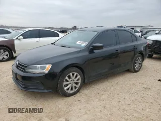2015 Volkswagen Jetta Sedan 1.8T SE w/Connectivity with VIN 3VWD07AJXFM307406, listed as a Copart auction lot 46159295 with 125,168 mi miles and Salvage Title. Bid and sale history available at carsss.com. Image 1.