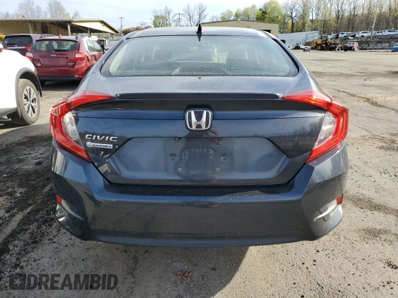 2017 Honda Civic Sedan EX-L with VIN 2HGFC1F74HH641043, listed as a Copart auction lot 53708745 with 87,662 mi miles and Salvage Title. Bid and sale history available at carsss.com. Image 6.