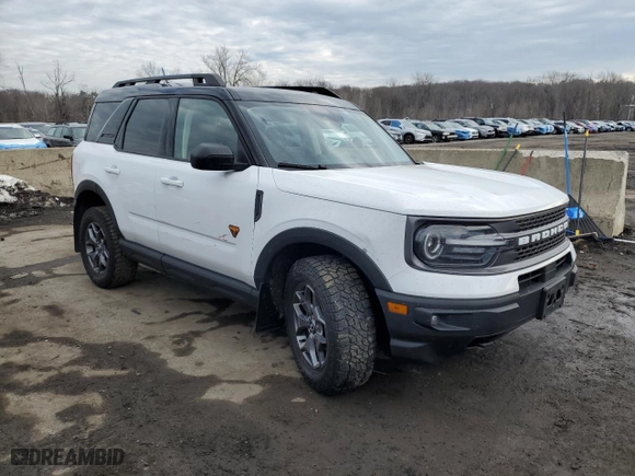 2023 Ford Bronco Sport Badlands with VIN 3FMCR9D90PRD25429, listed as a Copart auction lot 46217595 with 68,842 mi miles and Salvage Title. Bid and sale history available at carsss.com. Image 4.