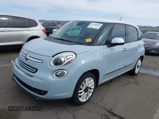 2014 FIAT 500L Lounge with VIN ZFBCFACH4EZ029817, listed as a IAAI auction lot 41909849 with 113,056 mi miles and . Bid and sale history available at DreamBid. Image 2.