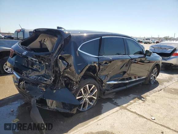 2023 Acura MDX w/Technology Package with VIN 5J8YE1H46PL036867, listed as a Copart auction lot 48524485 with 20,910 mi miles and Salvage Title. Bid and sale history available at carsss.com. Image 3.