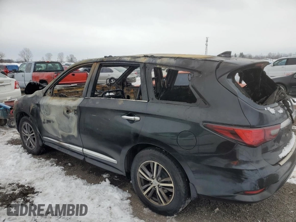 2017 Infiniti QX60 with VIN 5N1DL0MM1HC546110, listed as a Copart auction lot 82972344 with 0 mi miles and Non Repairable. Bid and sale history available at carsss.com. Image 2.