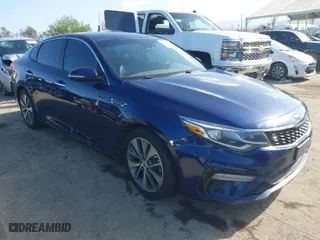 2019 Kia Optima S with VIN 5XXGT4L34KG296578, listed as a IAAI auction lot 41959349 with 114,239 mi miles. Bid and sale history available at carsss.com. Image 1.