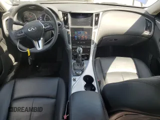 2021 Infiniti Q50 Luxe with VIN JN1EV7BR7MM755031, listed as a Copart auction lot 57383075 with 35,903 mi miles and Salvage title. Bid and sale history available at DreamBid. Image 8.