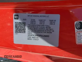 2023 Chevrolet Camaro ZL1 with VIN 1G1FK1R61P0128493, listed as a Copart auction lot 67058044 with 6,194 mi miles and Salvage title. Bid and sale history available at DreamBid. Image 14.
