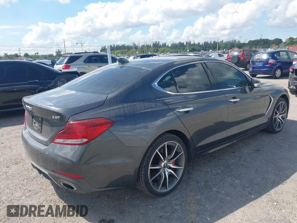 2020 Genesis G70 3.3T with VIN KMTG34LE8LU050941, listed as a IAAI auction lot 41676221 with 36,528 mi miles and . Bid and sale history available at DreamBid. Image 4.