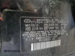 2013 Hyundai Elantra GT with VIN KMHD35LE3DU110905, listed as a Copart auction lot 71251794 with 61,615 mi miles and Salvage Title. Bid and sale history available at carsss.com. Image 12.