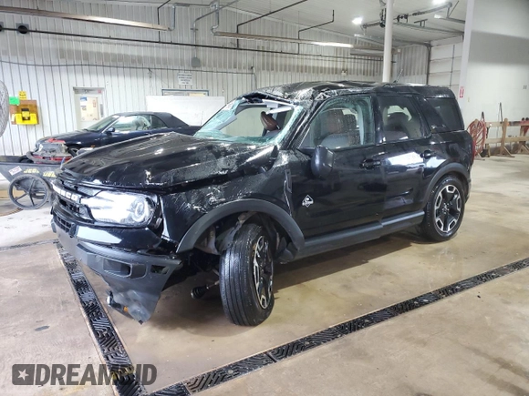 2021 Ford Bronco Sport Outer Banks with VIN 3FMCR9C66MRB35783, listed as a Copart auction lot 57086685 with 24,712 mi miles and Salvage title. Bid and sale history available at DreamBid. Image 1.
