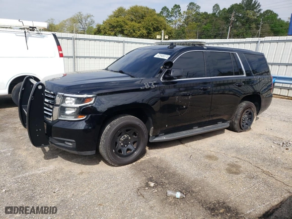 2020 Chevrolet Tahoe Commercial with VIN 1GNLCDEC7LR295832, listed as a Copart auction lot 82546574 with 62,299 mi miles and Salvage Title. Bid and sale history available at carsss.com. Image 1.