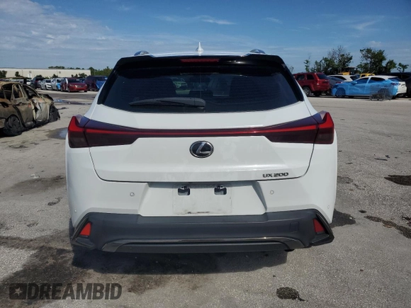 2022 Lexus UX with VIN JTHE3JBHXN2048153, listed as a Copart auction lot 67904334 with 50,346 mi miles and Salvage Title. Bid and sale history available at carsss.com. Image 6.