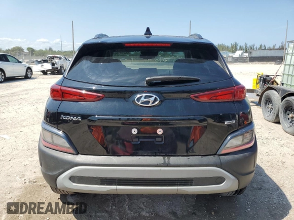 2023 Hyundai Kona SEL with VIN KM8K3CAB5PU010605, listed as a Copart auction lot 55762195 with 13,314 mi miles and Salvage Title. Bid and sale history available at DreamBid. Image 6.
