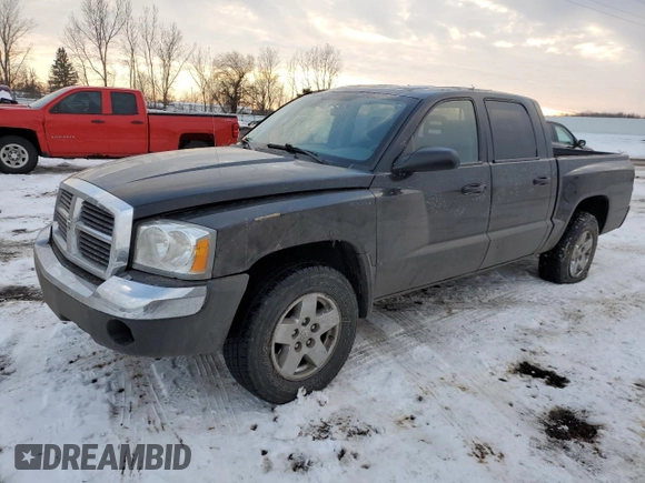 2005 Dodge Dakota SLT with VIN 1D7HE48K65S138533, listed as a Copart auction lot 88745565 with 87,046 mi miles and Clean Title. Bid and sale history available at DreamBid. Image 1.