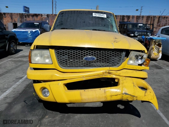 2002 Ford Ranger XL Fleet with VIN 1FTYR44V72PB22855, listed as a Copart auction lot 46700645 with 261,126 mi miles and Salvage Title. Bid and sale history available at carsss.com. Image 5.