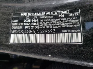2018 Mercedes-Benz CLA with VIN WDDSJ4GB6JN529693, listed as a Copart auction lot 43001223 with 85,582 mi miles. Bid and sale history available at carsss.com. Image 12.