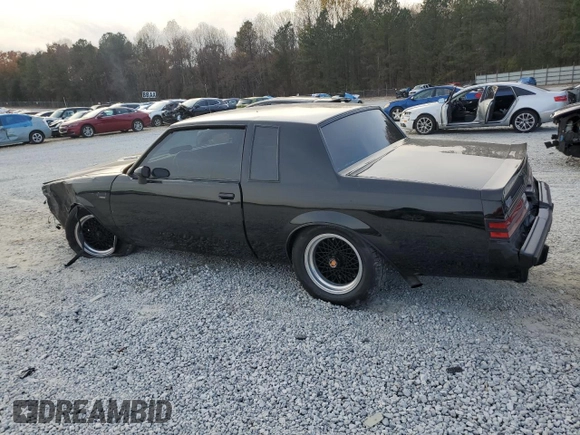 1987 Buick Regal with VIN 1G4GJ1174HP443571, listed as a Copart auction lot 83341634 with 53,709 mi miles and Salvage Title. Bid and sale history available at DreamBid. Image 2.