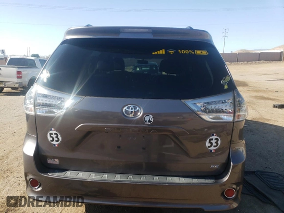 2016 Toyota Sienna SE with VIN 5TDXK3DC7GS696720, listed as a Copart auction lot 59052915 with 86,919 mi miles and Salvage title. Bid and sale history available at DreamBid. Image 6.