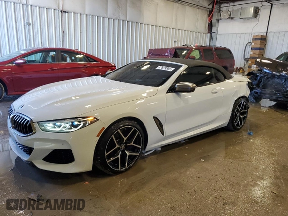 2019 BMW 8 Series M850i xDrive with VIN WBAFY4C56KBX39668, listed as a Copart auction lot 47829505 with 68,774 mi miles and Salvage title. Bid and sale history available at DreamBid. Image 1.