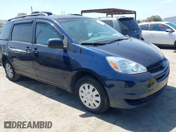 2005 Toyota Sienna CE with VIN 5TDZA23CX5S335924, listed as a IAAI auction lot 42057444 with 184,342 mi miles. Bid and sale history available at carsss.com. Image 1.