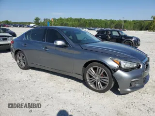 2014 Infiniti Q50 Sport with VIN JN1BV7AR4EM680570, listed as a Copart auction lot 52192845 with 149,060 mi miles and Salvage Title. Bid and sale history available at carsss.com. Image 4.