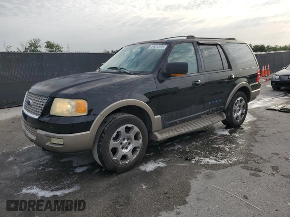 2003 Ford Expedition Eddie Bauer z VIN 1FMFU18L33LB66949, wystawiony jako Copart lot #56013995 z przebiegiem 265 551 mil mil oraz Szkoda całkowita • Salvage title. Historia ofert i sprzedaży dostępna na DreamBid. Obrazek 1.