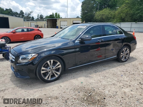 2018 Mercedes-Benz C 300 with VIN WDDWF4JB5JR419500, listed as a Copart auction lot 60235995 with 37,014 mi miles and Salvage title. Bid and sale history available at DreamBid. Image 1.