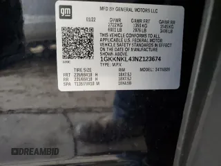 2022 GMC Acadia SLE с VIN 1GKKNKL43NZ123674, выставлен на аукционе Copart как лот 59194125 с пробегом 14 919 миль миль и Списание • Salvage title. История ставок и продаж доступна на DreamBid. Изображение 13.