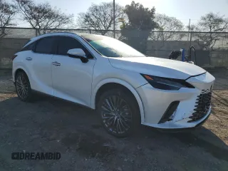 2025 Lexus RX 350h with VIN 2T2BBMCA4SC065324, listed as a Copart auction lot 49874505 with 3,849 mi miles and Salvage title. Bid and sale history available at DreamBid. Image 4.