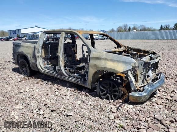 2022 Chevrolet Silverado 1500 LT with VIN 1GCUDDET6NZ632522, listed as a Copart auction lot 55029025 with Not Provided miles and Salvage Title. Bid and sale history available at DreamBid. Image 4.