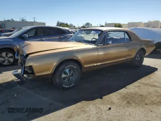 1967 Mercury Cougar z VIN 7F93A600409, wystawiony jako Copart lot #71630684 z przebiegiem 64 547 mil mil oraz Szkoda całkowita • Salvage title. Historia ofert i sprzedaży dostępna na DreamBid. Obrazek 1.