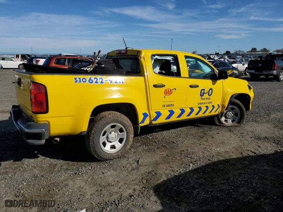 2022 Chevrolet Colorado 4WD Work Truck with VIN 1GCGTBEN4N1302821, listed as a Copart auction lot 45534035 with 0 mi miles and Salvage Title. Bid and sale history available at carsss.com. Image 3.