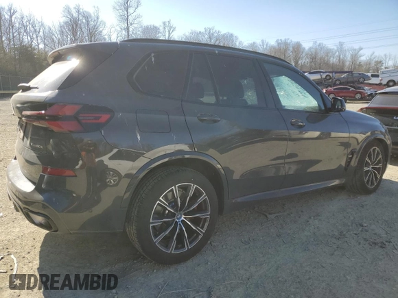2024 BMW X5 xDrive50e with VIN 5UX43EU09R9U85438, listed as a Copart auction lot 46055885 with 7,742 mi miles and Salvage Title. Bid and sale history available at carsss.com. Image 3.