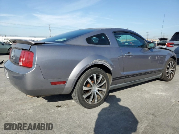 2007 Ford Mustang Deluxe with VIN 1ZVFT80N375254615, listed as a Copart auction lot 53707515 with 214,591 mi miles and Salvage Title. Bid and sale history available at carsss.com. Image 3.