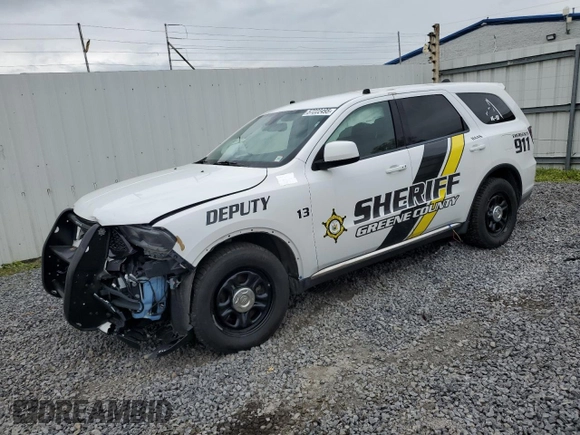 2021 Dodge Durango Special Service z VIN 1C4RDJFG4MC763486, wystawiony jako Copart lot #57222495 z przebiegiem 59 485 mil mil oraz Szkoda całkowita • Salvage title. Historia ofert i sprzedaży dostępna na DreamBid. Obrazek 1.