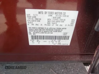 2015 Ford Edge SEL with VIN 2FMPK3J96FBC26148, listed as a IAAI auction lot 42096085 with 164,385 mi miles. Bid and sale history available at carsss.com. Image 9.