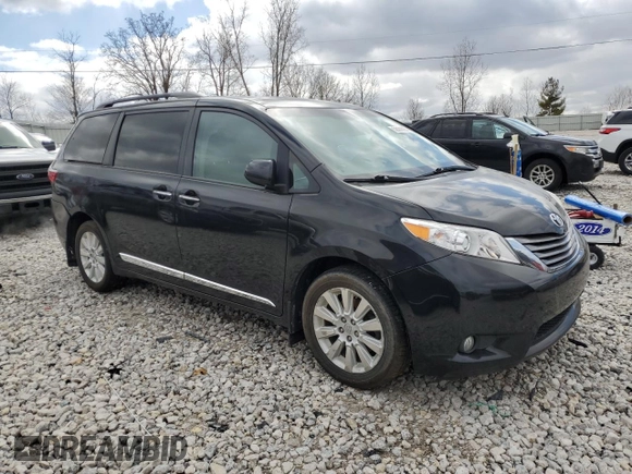 2015 Toyota Sienna Ltd with VIN 5TDDK3DC6FS124667, listed as a Copart auction lot 52009895 with 190,738 mi miles and Clean Title. Bid and sale history available at carsss.com. Image 4.